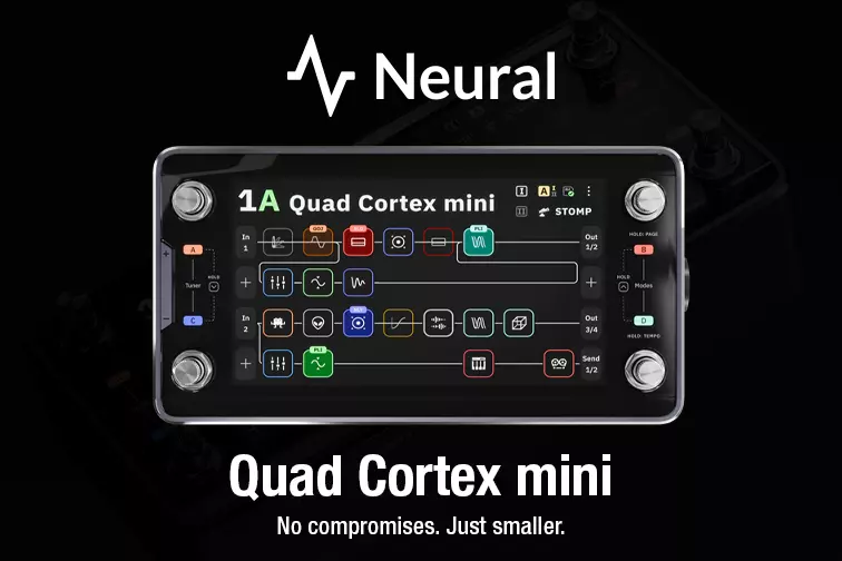 Quad Cortex mini. Looks Small. Plays Big.